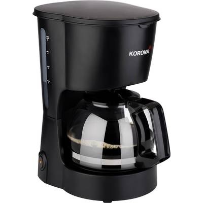 Korona Kaffeemaschine Schwarz Fassungsvermögen Tassen=5 Warmhaltefunktion, Glaskanne