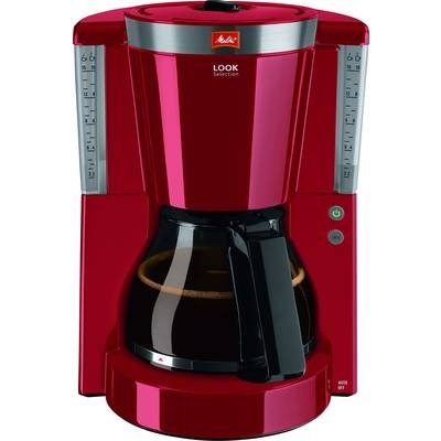Filterkaffeemaschine 'Look IV Selection - 1011-03'; Glaskanne für 10 Tassen, Aromawahl, Entkalkungsprogramm Melitta rot