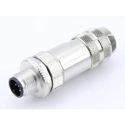 Molex 1200710034 Micro-Change (M12) Field Attachable Connector, 5 Poles, Straight, Male, Shielded, Screw Termination,
