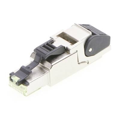Molex 1300478010 Brad RJ-45 Field Attachable Connector, 8 Poles, Straight, Male, Shielded, IDC Termination, AWG 26-24