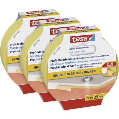tesa 56270 Malerabdeckband Beige (L x B) 25 m x 25 mm 3 St.