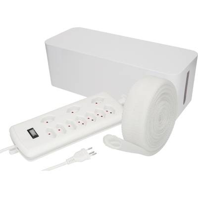 Max Hauri - Kabelbox mit Steckerleiste 7x T13, 3x Typ11 Weiss
