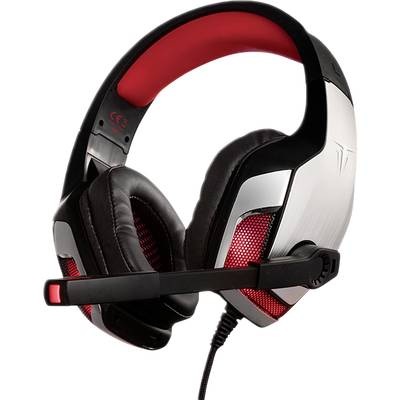 Berserker Gaming FAFNIR Gaming Headset 3.5 mm Klinke, USB schnurgebunden, Stereo Over Ear Schwarz, Rot