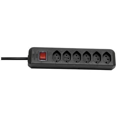 Brennenstuhl - Steckdosenleiste cleverLINE 6-fach schwarz 2m H05VV-F 3G1,0