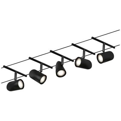 Paulmann WireDC Set Cup Seil-Basissystem GU5.3 Schwarz (matt), Chrom