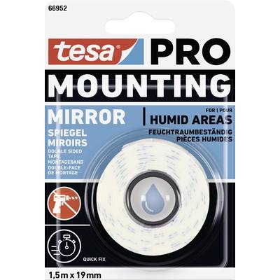 tesa Mounting PRO Spiegel 66952-00000-00 Montageband Weiß (L x B) 1.5 m x 19 mm 1 St.