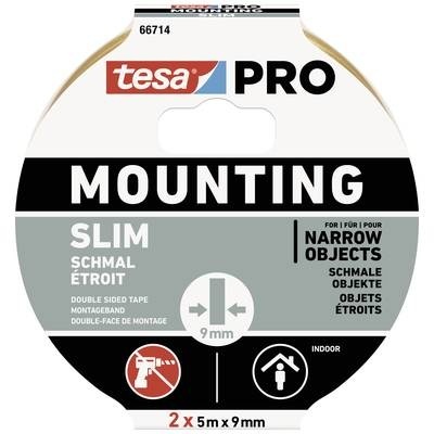 tesa Mounting PRO Schmal 66714-00000-00 Montageband Weiß (L x B) 10 m x 9 mm 2 St.