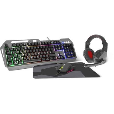 SpeedLink LUNERA Kabelgebunden, USB Gaming-Tastatur, Maus-Set Beleuchtet, Multimediatasten Deutsch, QWERTZ, Windows®