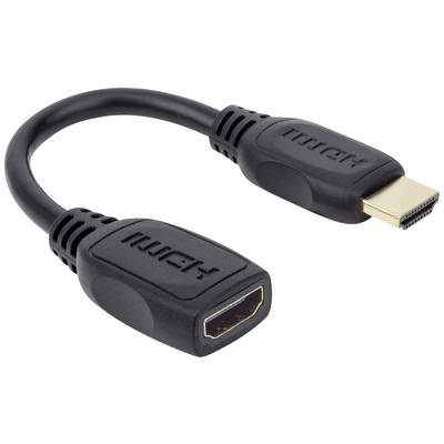 Manhattan HDMI Anschlusskabel 0.2 m 354523 doppelt geschirmt, High Speed-HDMI mit Ethernet, UL-zertifiziert, Ultra HD