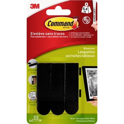 3M 17201BLK Klettband zum Aufkleben Haft- und Flauschteil (L x B) 70 mm x 18 mm Schwarz 4 Paar