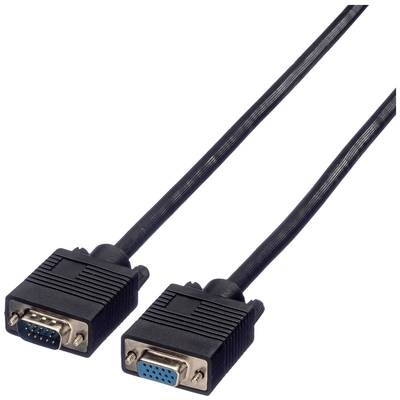 Roline VGA Verlängerungskabel VGA 15pol. Buchse, VGA 15pol. Stecker 20.00 m Schwarz 11.04.5320 doppelt geschirmt,