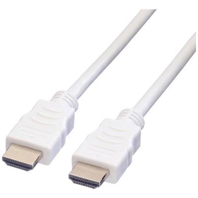 Value HDMI Anschlusskabel HDMI-A Stecker 2.00 m Weiß 11.99.5702 Geschirmt HDMI-Kabel