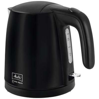 Melitta Prime Aqua Mini Wasserkocher schnurlos, Überhitzungsschutz Schwarz
