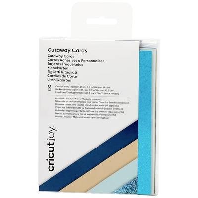 Cricut Joy? Cutaway Cards Kartenset Beige, Türkis (glänzend), Dunkelblau, Hellblau