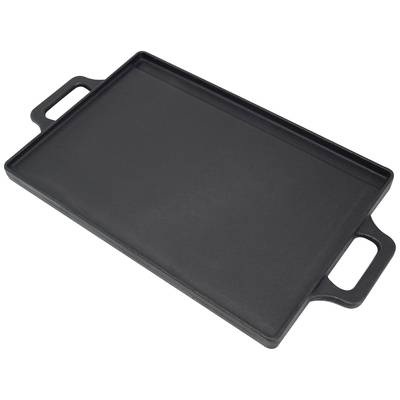 tepro Garten Guss-Wendeplatte Grösse XL Guss Grillplatte Schwarz