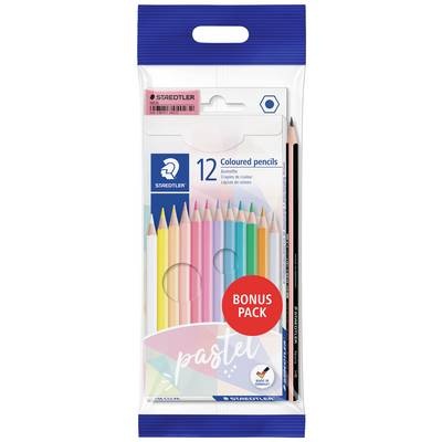 STAEDTLER 146 SET PA PASTELL Farbstifte-Set mit Bleistift und Radierer 14-teilig