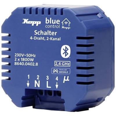 BC.Schaltakt.4D.2Kan. Blue-Control 2-Kanal Schaltaktor Schaltleistung (max.) 1800 W, 1800 W Blau