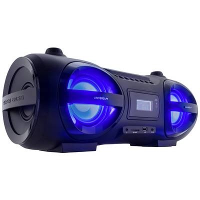 UNIVERSUM BB 500-20 Ghettoblaster UKW AUX, Bluetooth®, CD, SD, UKW, USB Inkl. Fernbedienung, Stimmungslicht Schwarz