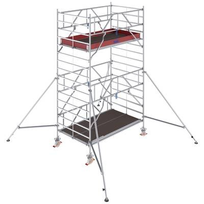 Krause 787026 FahrGerüst Aluminium Rollgerüst fahrbar Arbeitshöhe (max.): 5.30 m Silber 219.5 kg
