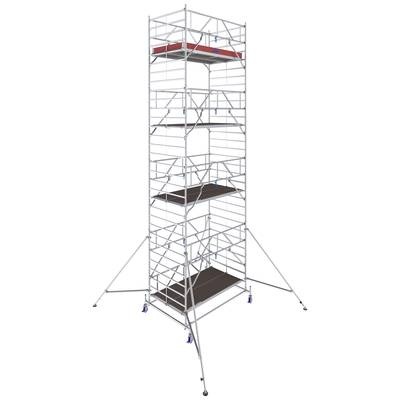 Krause 782076 FahrGerüst Aluminium Rollgerüst fahrbar Arbeitshöhe (max.): 9.40 m Silber 382.5 kg