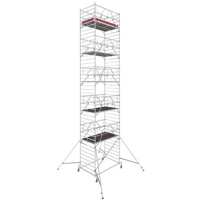 Krause 782106 FahrGerüst Aluminium Rollgerüst fahrbar Arbeitshöhe (max.): 12.40 m Silber 468 kg