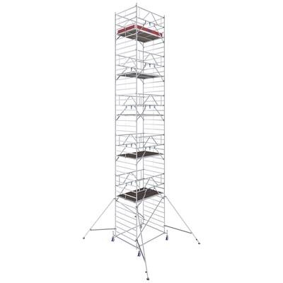 Krause 781109 FahrGerüst Aluminium Rollgerüst fahrbar Arbeitshöhe (max.): 12.40 m Silber 422.5 kg
