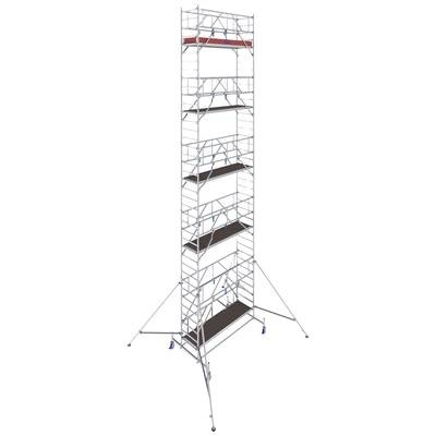 Krause 772091 FahrGerüst Aluminium Rollgerüst fahrbar Arbeitshöhe (max.): 11.40 m Silber 318 kg