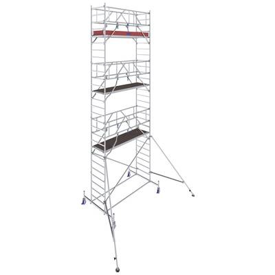 Krause 772060 FahrGerüst Aluminium Rollgerüst fahrbar Arbeitshöhe (max.): 8.40 m Silber 221.5 kg