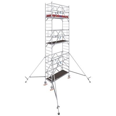 Krause 776044 FahrGerüst Aluminium Rollgerüst fahrbar Arbeitshöhe (max.): 7.30 m Silber 194 kg