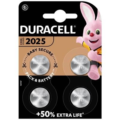 Duracell Elektro 2025 Knopfzelle CR 2025 Lithium 165 mAh 3 V 4 St.