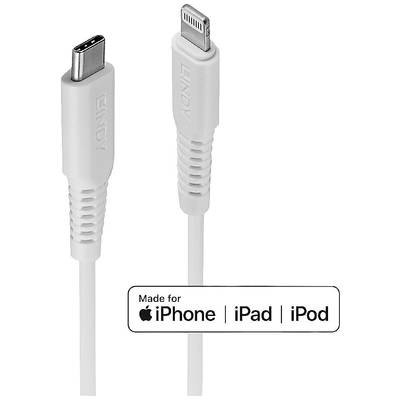 LINDY USB-Kabel USB 2.0 Apple Lightning Stecker, USB-C? Stecker 1 m Weiß