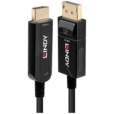 Lindy 38490 - Displayport 1.2 auf HDMI 18G AOC Kabel - 10m