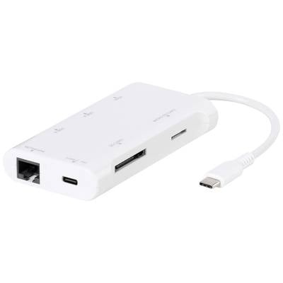 Vivanco USB-C? Adapter [1x USB-C? Stecker - 7x HDMI-Buchse, MicroSD-Karten-Slot, RJ45-Buchse, SD-Karten-Slot, USB 3.2