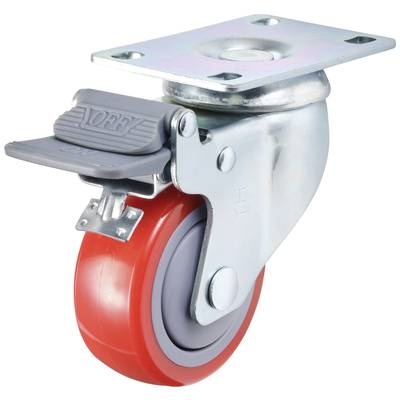 TOOLCRAFT TO-7935651 Lenkrolle nivelierbar, 76 mm mit Anschraubplatte