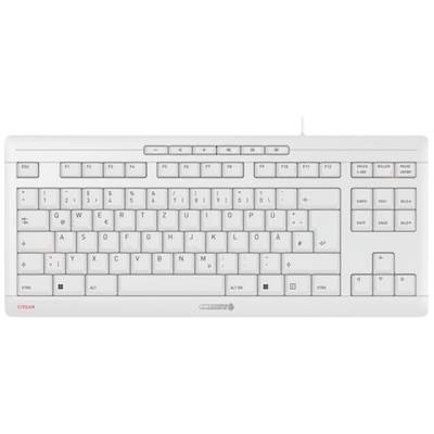 CHERRY STREAM KEYBOARD TKL Tastatur USB QWERTZ Deutsch Weiß