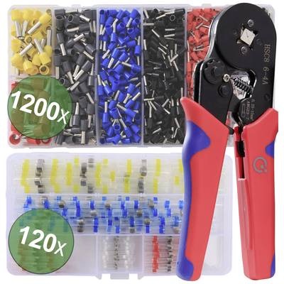 Quadrios 22T008 22T008 Crimpzangen-Set Aderendhülsen 0.25 bis 10 mm² Inkl. Aderendhülsensortiment