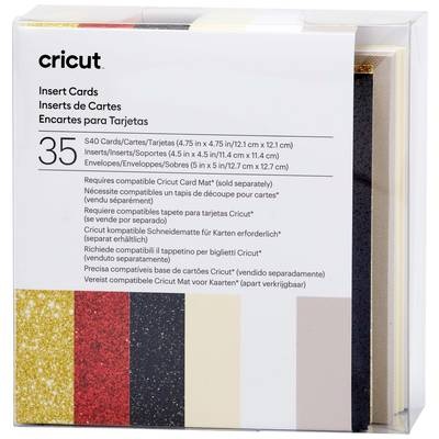 Cricut Insert Cards Glitz & Glam S40 Kartenset Taupe, Creme, Weiß