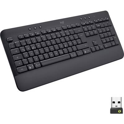 Logitech Signature K650 Bluetooth®, Funk Tastatur Deutsch, QWERTZ, Windows® Weiß Beleuchtet, Spritzwassergeschützt