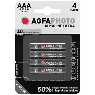 AgfaPhoto Ultra LR03 Micro (AAA)-Batterie Alkali-Mangan 1.5 V 4 St.