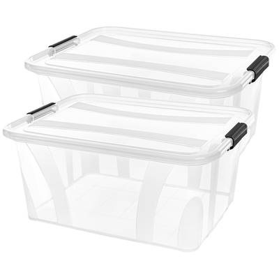 Siena HOME Aufbewahrungsbox Anzio Transparent 21 l (B x H x T) 510 x 148 x 385 mm 2 St.