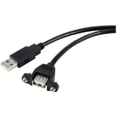 Renkforce USB-Kabel USB 2.0 USB-Micro-A Stecker 1.00 m Schwarz Geflechtschirm RF-5720386