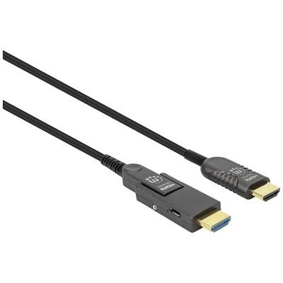 Manhattan HDMI Anschlusskabel HDMI-A Stecker, HDMI-Micro-D Stecker 70 m Schwarz 355544 HDMI-fähig, High Speed-HDMI