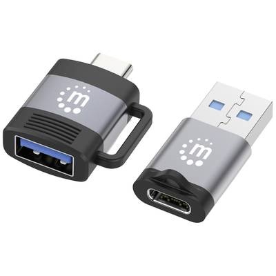 Manhattan USB 2.0 Adapter [2x USB 3.2 Gen 1 Buchse A (USB 3.0), USB 3.2 Gen 1 Buchse C (USB 3.0) - 2x USB 3.2 Gen 1