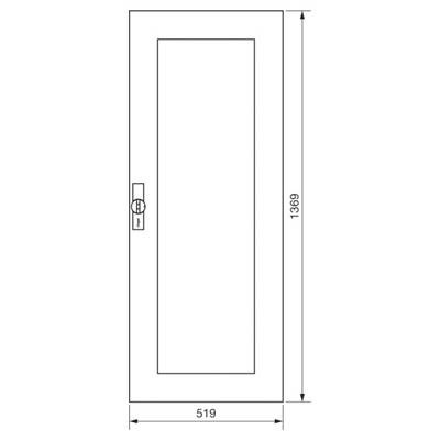 Hager FZ103N Tür (B x H x T) 519 x 1369 x 12 mm Stahl Weiß 1 St.