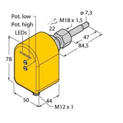 Turck Eintauchsensor FCST-A4P-LIX-H1141 6870255 Betriebsspannung (Bereich): 21.6 - 26.4 V/DC 1 St.