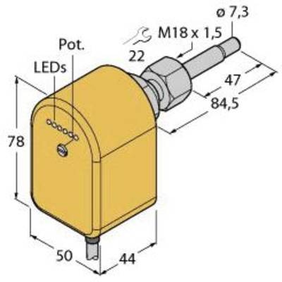 Turck Eintauchsensor FCST-A4P-VRX/230VAC 6870254 Betriebsspannung (Bereich): 207 - 253 V/AC 1 St.