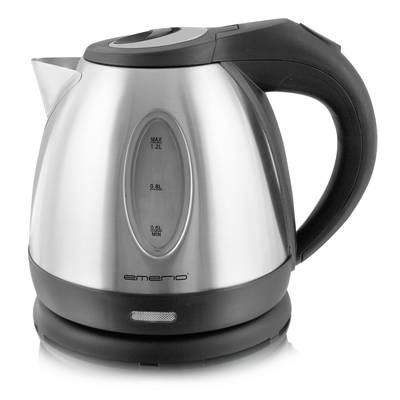 EMERIO WK-108079 Wasserkocher schnurlos Schwarz, Edelstahl