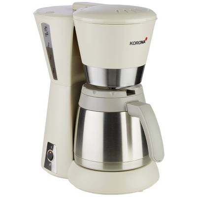 Korona Kaffeemaschine Sandgrau, Creme Fassungsvermögen Tassen=8 Isolierkanne