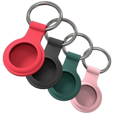 (4er Set) JT Berlin - Apple AirTag Anhänger Silikon Case Hülle Schlüsselanhänger mit Schlüsselring (10810)