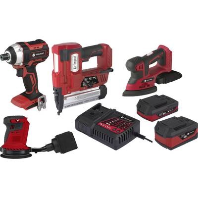 TOOLCRAFT TO-5645448+TO-5645457+TO-7427298 Akku-Schlagschrauber, Akku-Exzenterschleifer, Akku-Nagler,